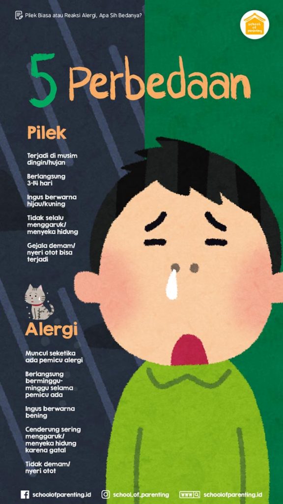 apa perbedaan alergi dan pilek?
