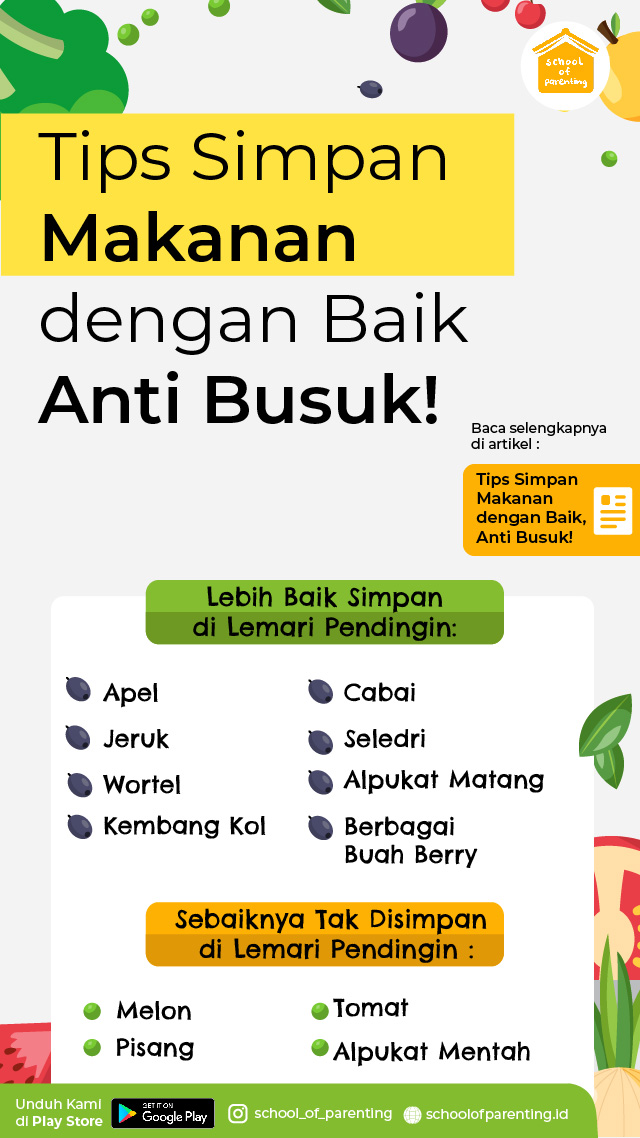 Tips Simpan Makanan  dengan Baik Anti  Busuk School of 